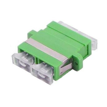 ADA-SCAPCUDGRN-CL Fiberworks AS  Adapter SM SC/APC-DPX Green With flange, metall clip, Zr. sleeve